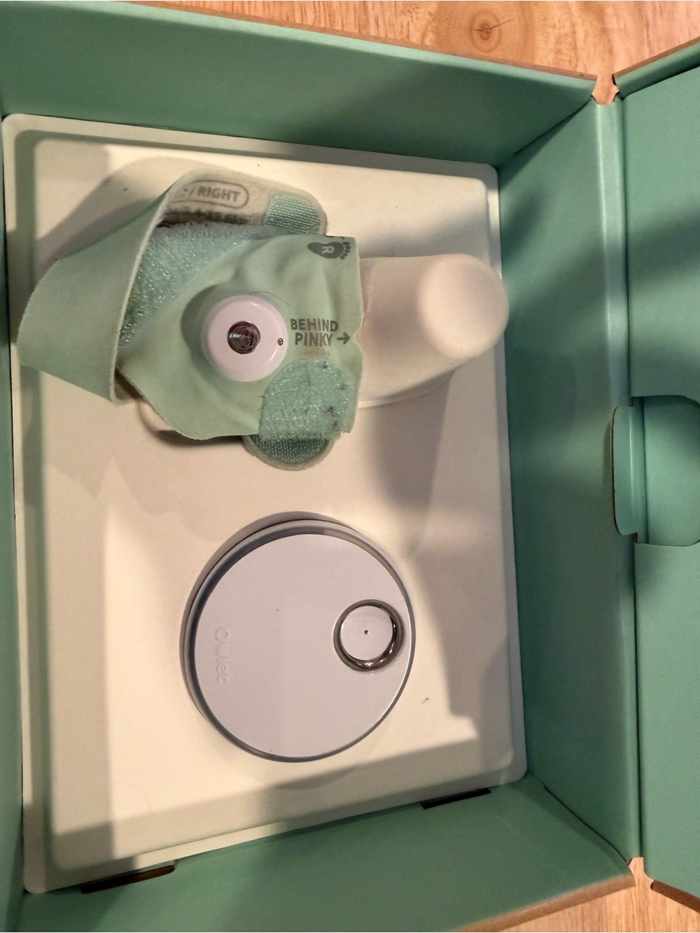 Mint Green Owlet Sock (SIZE 2 RIGHT MISSING)